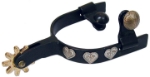 BS Youth Spurs 1/2 in. Band 1-1/4 in. Shank W/Hearts 