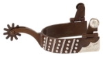 Ant Brn Spur Mens Eng W/SS Dots 2 in. Shank 