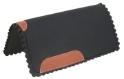 Square 1in. Wool Felt Scalloped w/top grain leather Scalloped 