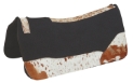 Sq. 1in. Wool Felt Saddle Back Cut Contoured w/T.G. leather w/ Hair Team Roper 