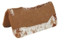 Sq. 1in. Wool Felt Saddle Back Cut Contoured w/T.G. leather w/ Hair Barrel 